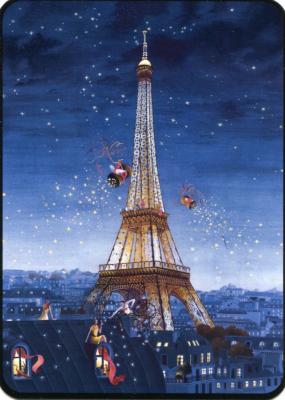 Carte d'art, La tour Eiffel de nuit
