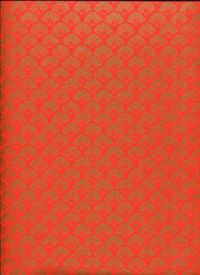 Papier japonais chiyogami ougi orange