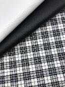 Tartan noir et blanc, papier fantaisie indien