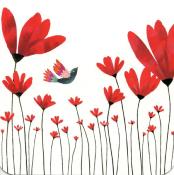 The red flower, carte d'art