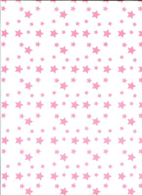 Etoile rose fond blanc, papier fantaisie