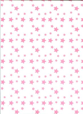 Etoile rose fond blanc, papier fantaisie