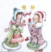 LX17 Merry Xmas, carte d'art de Berni Parker