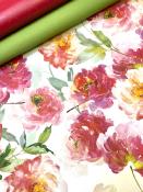 Pivoine fushia, papier fantaisie 