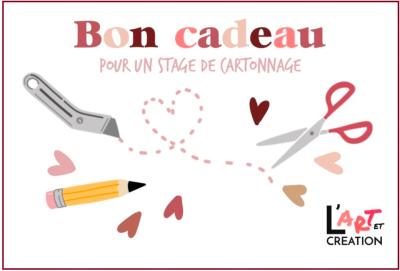 Bon cadeau stage de cartonnage