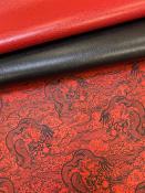 Dragon rouge et noir, papier fantaisie népalais