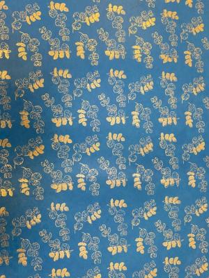 Eucalyptus bleu et or, papier fantaisie indien