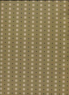 Graphique 2 fleur ivoire fond olive, papier fantaisie