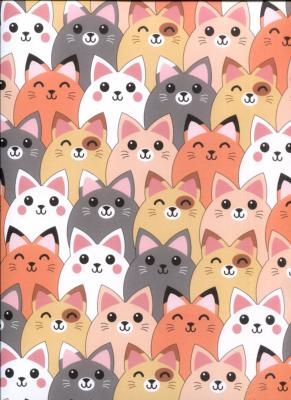 Papier fantaisie anglais, une foule de chats